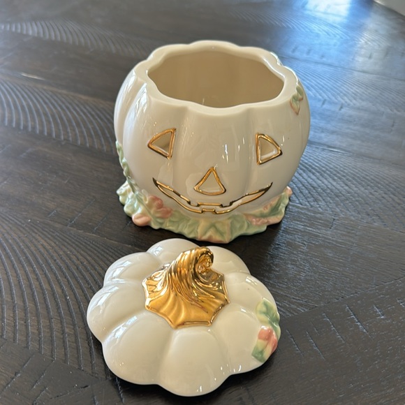 Lenox Pumpkin Votive Holder 5” Tall - Picture 2 of 4